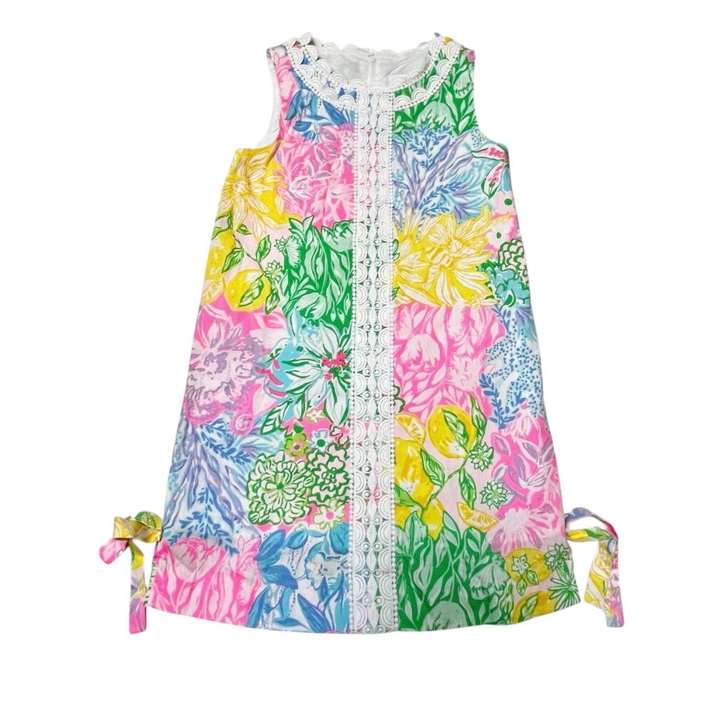 Lilly Pulitzer Multi Bright Delight Patch Classic Shift Dress Size 10